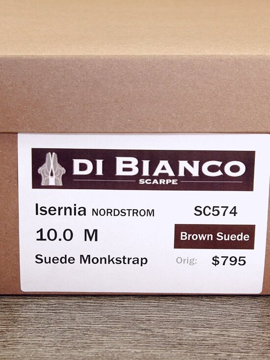 $795 Scarpe DI BIANCO Isernia Monkstrap 10 M Brown Suede SC574 * add $15 Trees main image 15